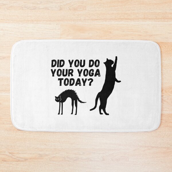 Item preview, Did you do your yoga today? | Cat stretching design designed and sold by Enchantedbox.