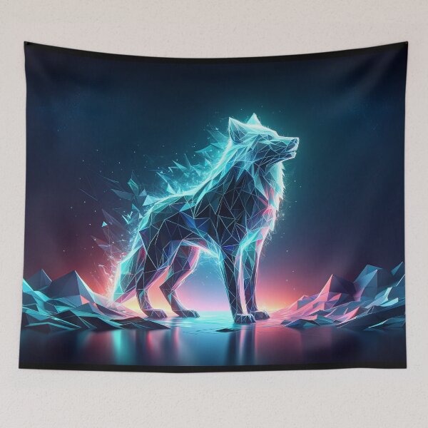 Aperçu de l'œuvre Arctic Sentinel : Gardien du loup lumineux créée et vendue par Nick Seidel.