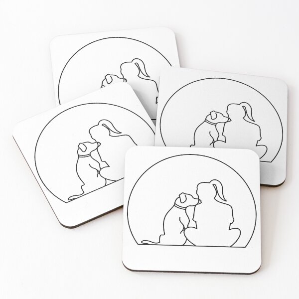 Item preview, Best Friend Line Art Aesthetic Dog and Girl Shirt, designed and sold by chipmuckdesignn.