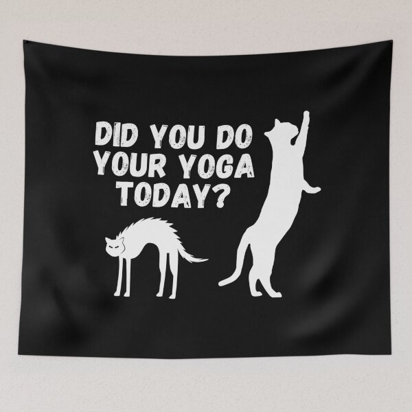 Item preview, Did you do your yoga today? | Cat stretching design designed and sold by Enchantedbox.