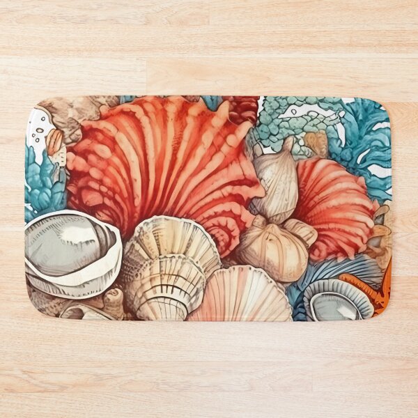Item preview, Colorful Watercolor Seashells 3 designed and sold by mushizaman.