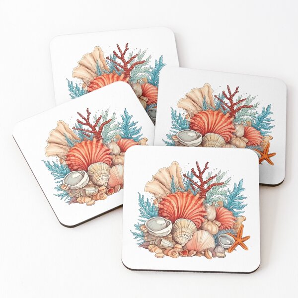 Artikelvorschau, Bunte Aquarell-Muscheln 3 entworfen und verkauft von mushizaman.