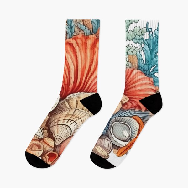 Item preview, Colorful Watercolor Seashells 3 designed and sold by mushizaman.