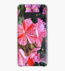 Pink Geraniums and Snapdragons Case/Skin for Samsung Galaxy