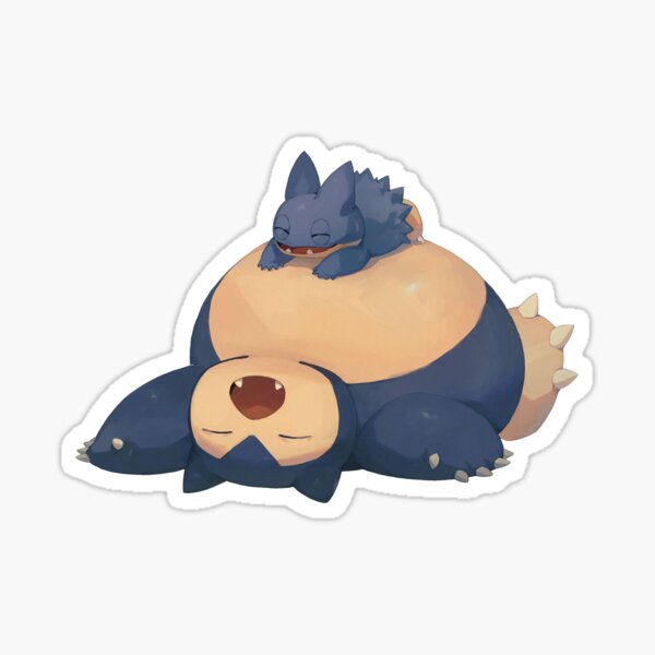 Item preview, Funny Cute Snorlax Cartoon Anime Memes designed and sold by Alistickers-96.