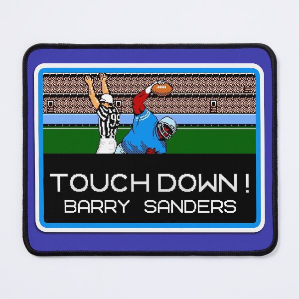Item preview, Tecmo Bowl touchdown Barry Sanders fan art designed and sold by barefootmk.