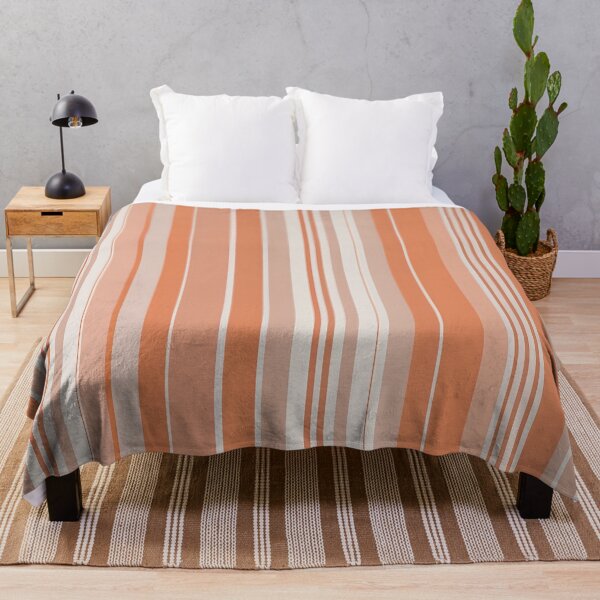 Item preview, Vintage Retro Vertical Stripe- Mid Mod Cozy Boho Accent Piece Peach Fuzz Monochromatic designed and sold by Prints and Lifestyle.