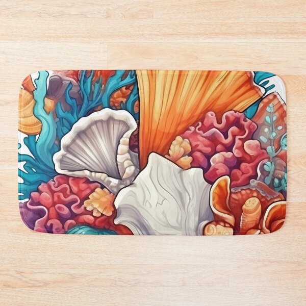 Item preview, Colorful Watercolor Seashells 4 designed and sold by mushizaman.