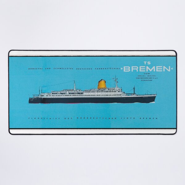 Item preview, Bremen passenger ship retro ship advertising designed and sold by RoyalTarget.