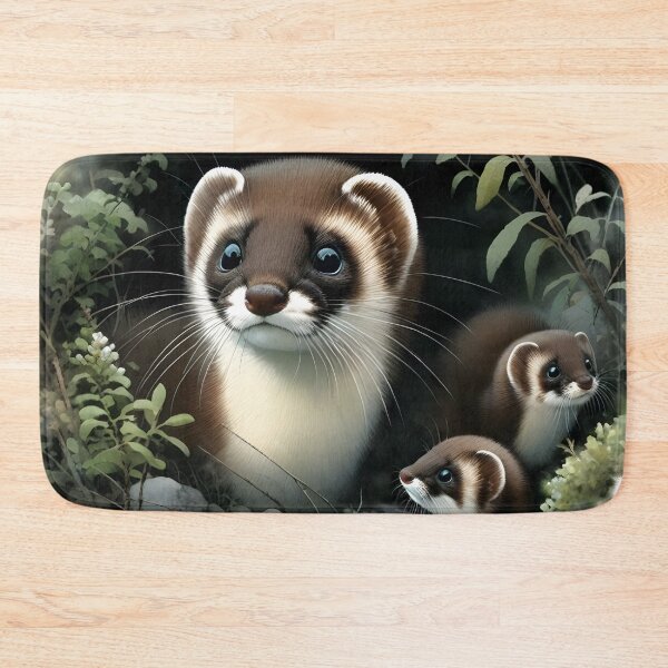 Item preview, Japanese weasel animal art designed and sold by RubisLeaf.