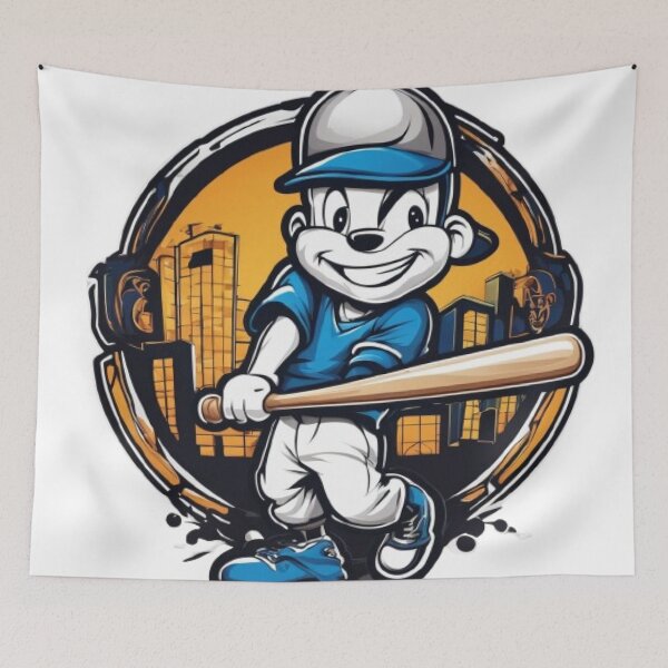 Item preview, Cartoon Character Playing Baseball  designed and sold by HarmonyGuitars.