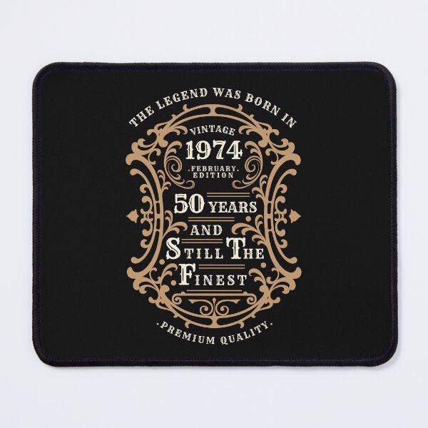 Item preview, Vintage Born February 1974 | 50 Years Old Legend | 50th Birthday designed and sold by 4TeeToo.