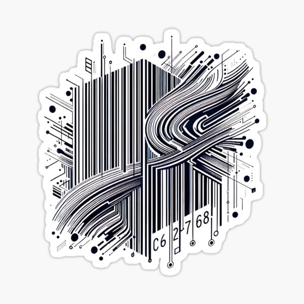 Item preview, "Abstract Barcode Art: Modern Minimalism in Vector Innovation" designed and sold by Huycao211.