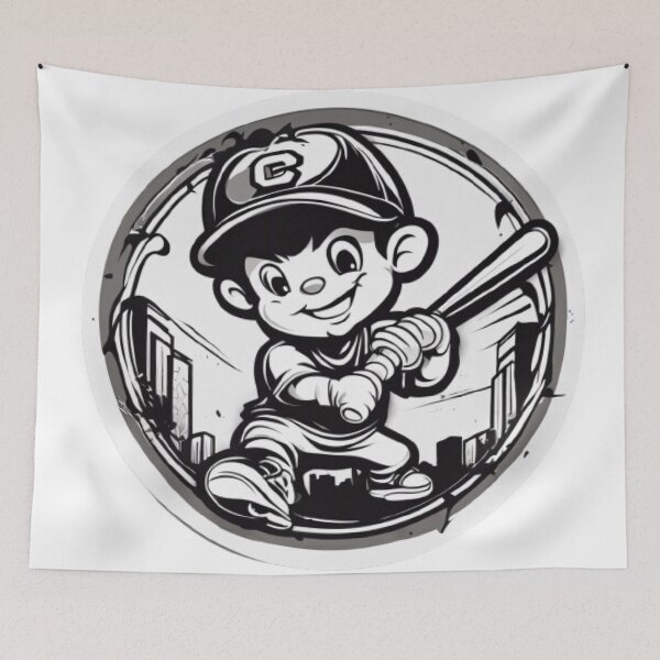 Item preview, Cartoon Charachter Playing Baseball  designed and sold by HarmonyGuitars.