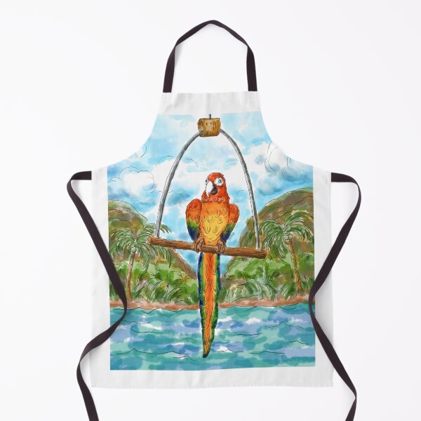 Item preview, Red scarlet macaw parrot with nature landscape background designed and sold by Nalidsa Sukprasert.