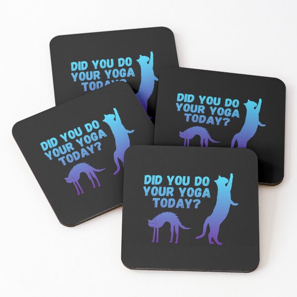 Item preview, Did you do your yoga today? | Cat stretching design designed and sold by Enchantedbox.