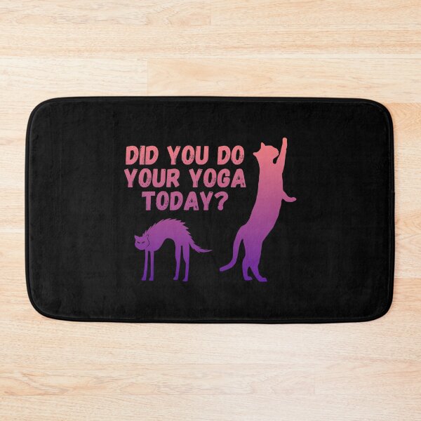 Item preview, Did you do your yoga today? | Cat stretching design designed and sold by Enchantedbox.