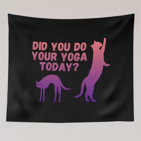 Item preview, Did you do your yoga today? | Cat stretching design designed and sold by Enchantedbox.