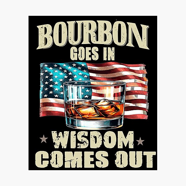 Item preview, Bourbon goes in, Wisdom comes out. Burbon lovers Gift designed and sold by SondosStudio.