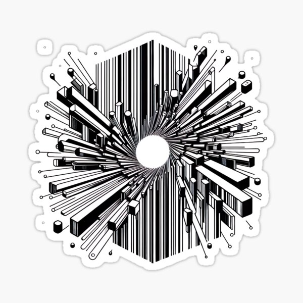 Item preview, "Abstract Barcode Art: Modern Minimalism in Vector Innovation" designed and sold by Huycao211.