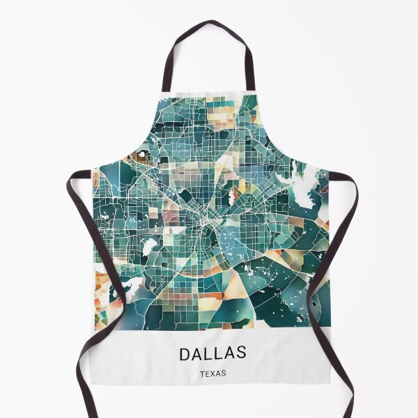 Aperçu de l'œuvre Carte de la ville nommée Dallas Texas - Vert luxuriant créée et vendue par StylishStacks.