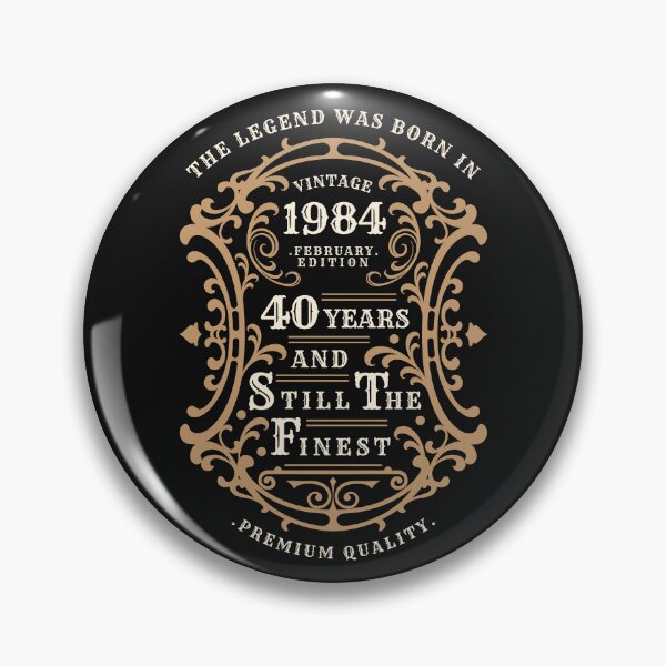 Item preview, Vintage Born February 1984 | 40 Years Old Legend | 40th Birthday designed and sold by 4TeeToo.