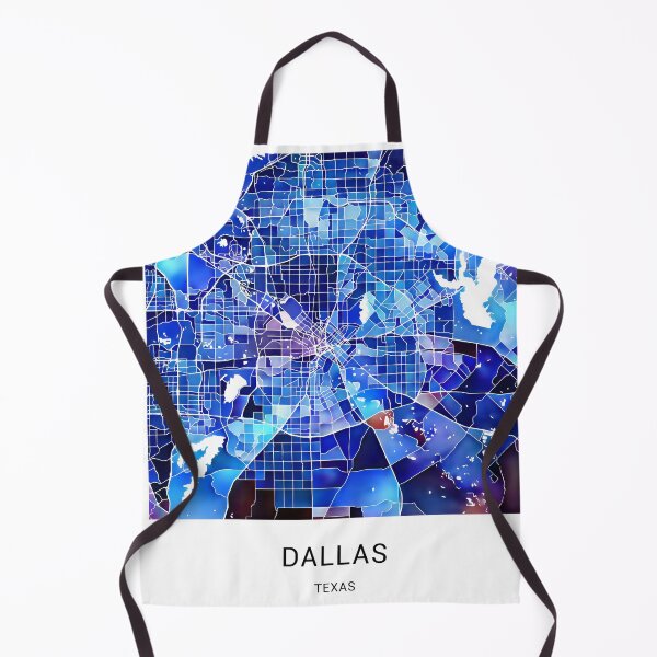 Aperçu de l'œuvre Carte de la ville nommée Dallas Texas - Bleu marine créée et vendue par StylishStacks.