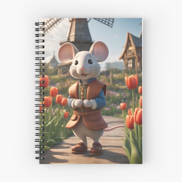 Item preview, Cute Mouse in the Tulip Fields designed and sold by Geek-Girl-Art.