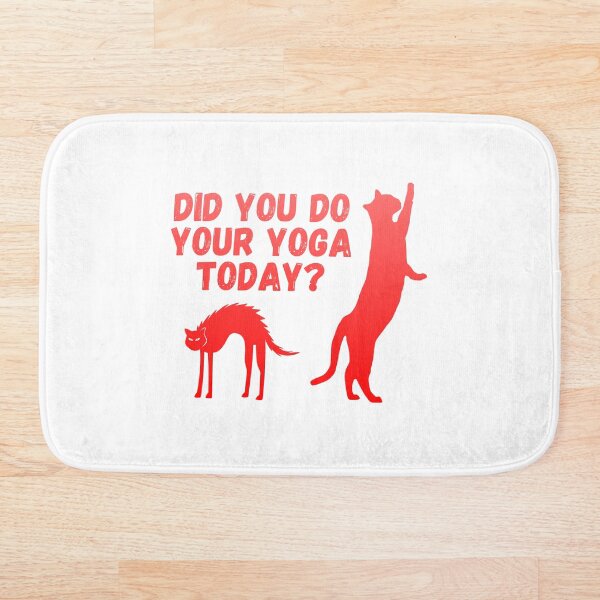 Item preview, Did you do your yoga today? | Cat stretching design designed and sold by Enchantedbox.