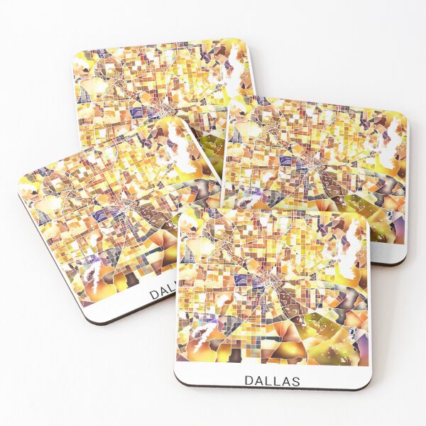 Item preview, Dallas Texas Named City Map - Golden Yellow designed and sold by StylishStacks.