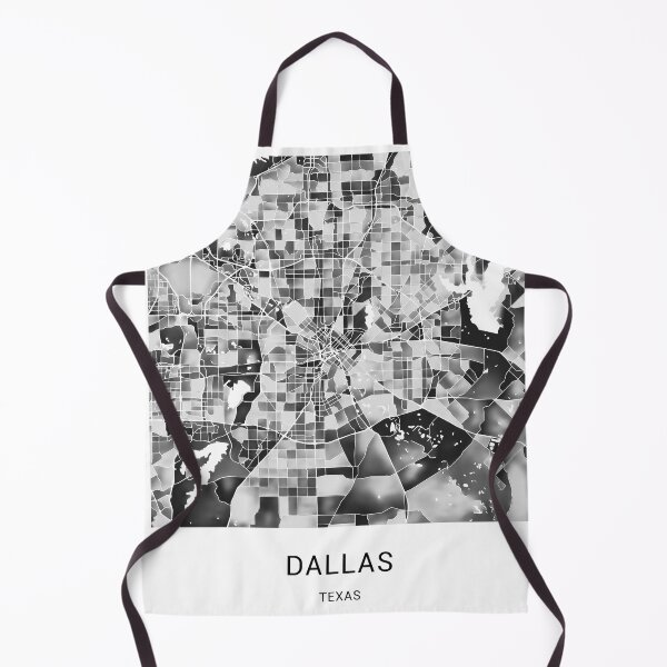 Aperçu de l'œuvre Dallas Texas nommé plan de la ville - noir et blanc créée et vendue par StylishStacks.