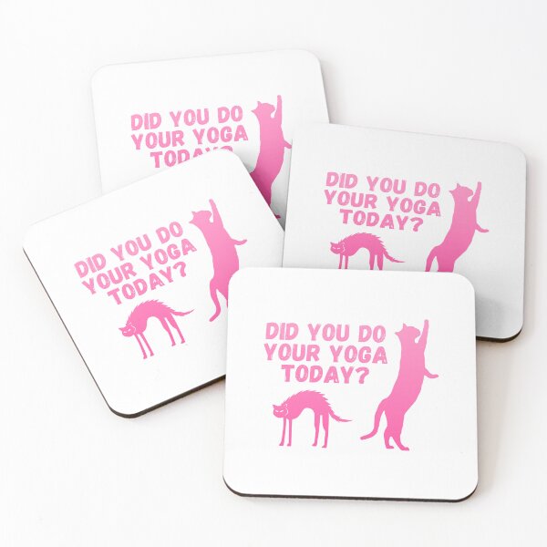 Item preview, Did you do your yoga today? | Cat stretching design designed and sold by Enchantedbox.