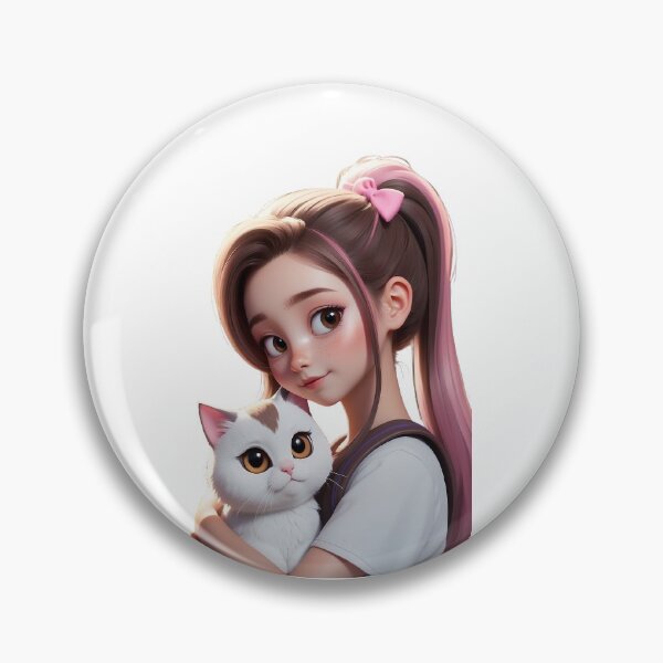 Item preview, The girl and the cat designed and sold by saly55887.