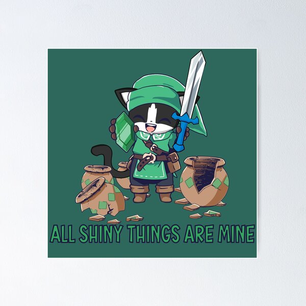 Item preview, Cute tuxedo cat adventurer All shiny things are mine designed and sold by myanko.