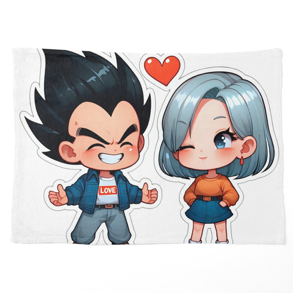 Chibi Love: Vegeta & Bulma Perfect Couple Sticker