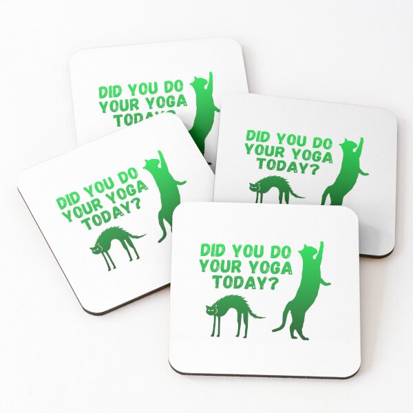 Item preview, Did you do your yoga today? | Cat stretching design designed and sold by Enchantedbox.