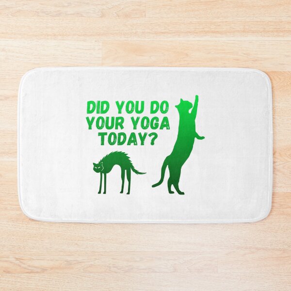 Item preview, Did you do your yoga today? | Cat stretching design designed and sold by Enchantedbox.