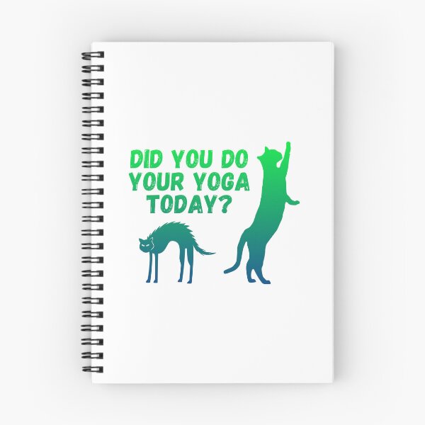 Item preview, Did you do your yoga today? | Cat stretching design designed and sold by Enchantedbox.