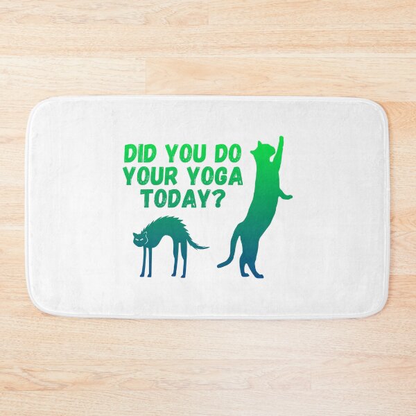Item preview, Did you do your yoga today? | Cat stretching design designed and sold by Enchantedbox.