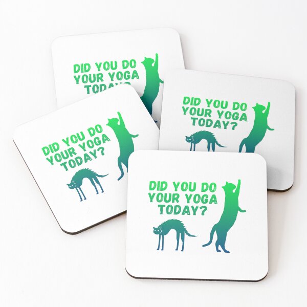 Item preview, Did you do your yoga today? | Cat stretching design designed and sold by Enchantedbox.
