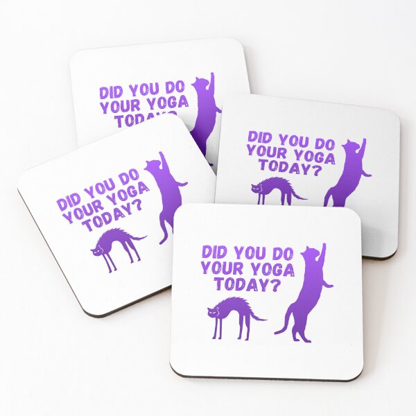 Item preview, Did you do your yoga today? | Cat stretching design designed and sold by Enchantedbox.