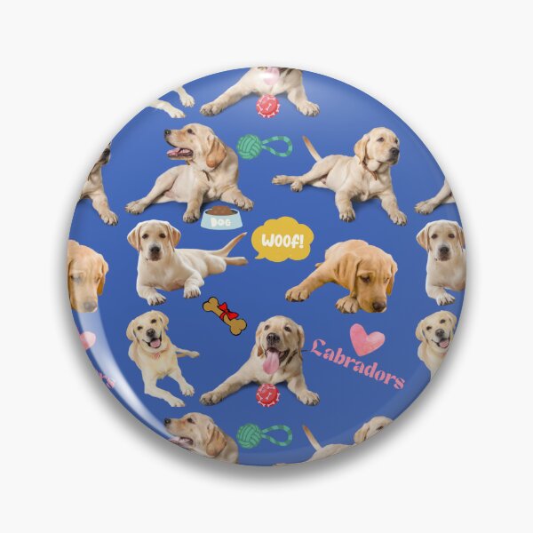 Item preview, Golden Labradors seamless pattern designed and sold by Fantacaroo Designs.