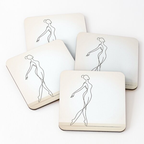 Item preview, Minimalist Girl Dancing - Abstract Line Art  designed and sold by LineArtByLovi.