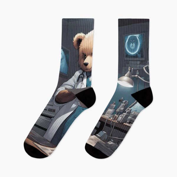 Item preview, Teddy as a doctor taking x-rays of patients designed and sold by Colin Bentham.