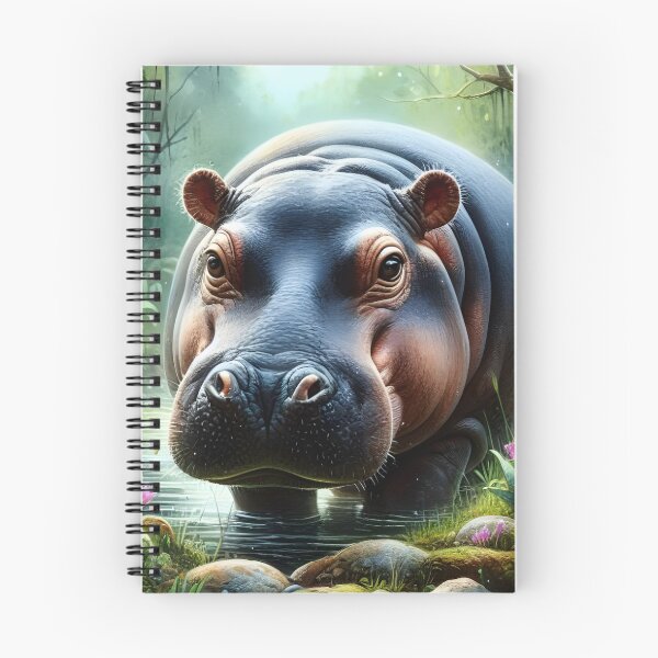 Item preview, Pygmy hippopotamus animal art designed and sold by RubisLeaf.