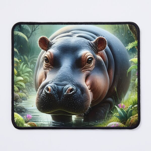 Item preview, Pygmy hippopotamus animal art designed and sold by RubisLeaf.