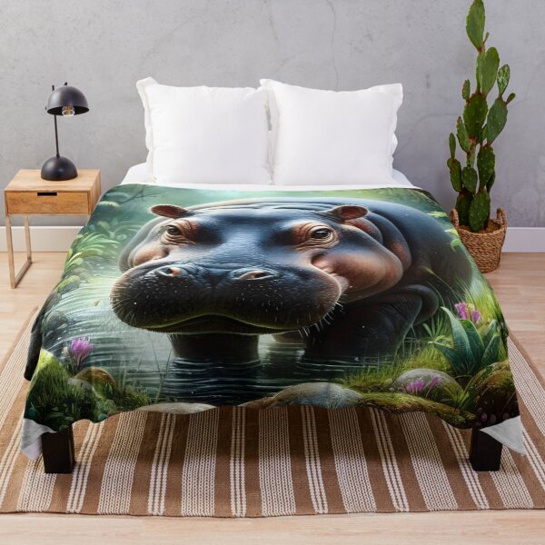Item preview, Pygmy hippopotamus animal art designed and sold by RubisLeaf.