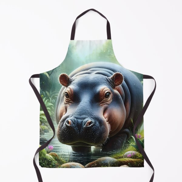 Item preview, Pygmy hippopotamus animal art designed and sold by RubisLeaf.