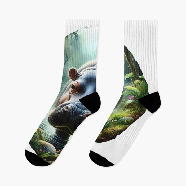 Item preview, Pygmy hippopotamus animal art designed and sold by RubisLeaf.