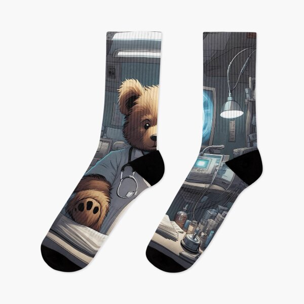 Item preview, Teddy as a doctor taking x-rays of patients designed and sold by Colin Bentham.